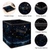 Foldable Storage Box Cube Organizer with Leather Handles view 4