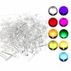 TZNLTPFY 100-Piece Lot 5mm Flat-Top LED Light-Emitting Diodes, Warm White, Red, Blue, Green, UV, Orange, Yellow, or Pink, Indicator Bulbs, DINZHHENGYIN (Color: 100pcs White Yellow) view 2