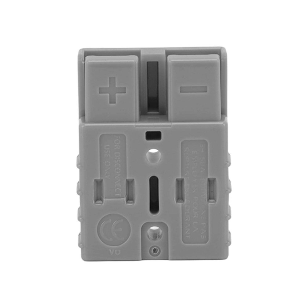 50A 600V Connector Kit, 2-Pole AC/DC Power Connector for Solar and Quick-Connect Systems (Gray)