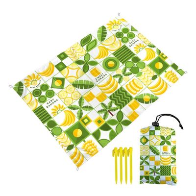 FANSU Outdoor Beach Mat, Waterproof Picnic Blanket, Banana, 100 x 140 cm