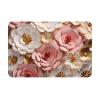RGETPNC Flannel Doormat, 61 x 40.6 cm, Pink/White/Gold Floral Print view 1