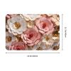 RGETPNC Flannel Doormat, 61 x 40.6 cm, Pink/White/Gold Floral Print view 3