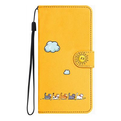 Jeffene Flip Case for Samsung Galaxy S23 FE with Card Holder, Yellow