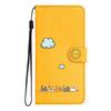 Jeffene Flip Case for Samsung Galaxy S23 FE with Card Holder, Yellow view 1