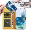 Jeffene Flip Case for Samsung Galaxy S23 FE with Card Holder, Yellow view 4