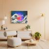 JIUJIUJIU Ocean Waves Sunrise Wall Art, Modern Giclée Canvas Print view 2