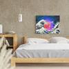 JIUJIUJIU Ocean Waves Sunrise Wall Art, Modern Giclée Canvas Print view 3