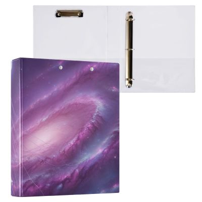 Jellyfish in Purple Space Clipboard, 3-Ring Binder, 2.5 cm Round Rings, Organizer, 1 Pc