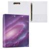 Jellyfish in Purple Space Clipboard, 3-Ring Binder, 2.5 cm Round Rings, Organizer, 1 Pc view 1