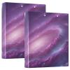 Jellyfish in Purple Space Clipboard, 3-Ring Binder, 2.5 cm Round Rings, Organizer, 1 Pc view 2