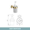 Brushed Gold Bathroom Hardware Set with Paper Towel Holder view 3
