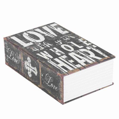 Creative Book Safe with Combination Lock, Deluxe Storage for Personal Spaces (LOVE)