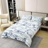 Loussiesd 100% Cotton Airplane Bedding Set, 135 x 200 cm, Blue and White view 2