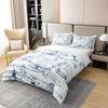 Loussiesd 100% Cotton Airplane Bedding Set, 135 x 200 cm, Blue and White view 3