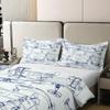 Loussiesd 100% Cotton Airplane Bedding Set, 135 x 200 cm, Blue and White view 4
