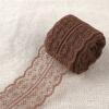 SYSUII 20 m Lace Trim, 4.5 cm Wide, Vintage Floral Lace Ribbon - Coffee view 1