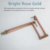 Rose Gold Deck-Mount Brass Pot Filler Faucet with Two Handles view 4