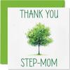 Stuff4 Thank You Card for Stepmother, Colorful Green Tree view 1