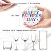 Drink Coasters with Holder, Set of 6, 4 in, Stars and Happy Father's Day Print view 4