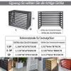 Gguwug Aluminum AC/Heat Pump Cover Fence, 120 x 150 x 70 cm (5-Piece) view 2