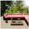 OREZAUQS Patio Cushion Cover, Waterproof Replacement for Outdoor Furniture, 60 x 60 x 10 cm, Pink, 1 Pc. view 1