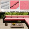 OREZAUQS Patio Cushion Cover, Waterproof Replacement for Outdoor Furniture, 60 x 60 x 10 cm, Pink, 1 Pc. view 3