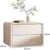 GJVBGA Modern Solid Wood Nightstand with 2 Drawers, 45 x 45 x 47 cm view 2