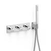 Tres 30725301 B-System Concealed 3-Way Thermostatic Shower Faucet, Chrome view 1