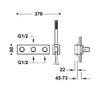 Tres 30725301 B-System Concealed 3-Way Thermostatic Shower Faucet, Chrome view 2