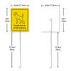 Geroclonup Sign with Metal Stake, "Please Pick Up After Your Dog," 11.7 x 45.6 cm, Aluminum view 2
