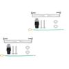 LEDSone 80 mm Ceiling Rosette with Bracket and Accessories, Iron, Silver, 2-Pack view 1