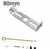 LEDSone 80 mm Ceiling Rosette with Bracket and Accessories, Iron, Silver, 2-Pack view 2