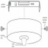 LEDSone 80 mm Ceiling Rosette with Bracket and Accessories, Iron, Silver, 2-Pack view 3