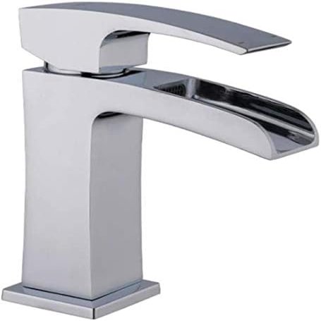Chrome-Plated Deck-Mount Hot and Cold Water Faucet for Bathroom and Toilet