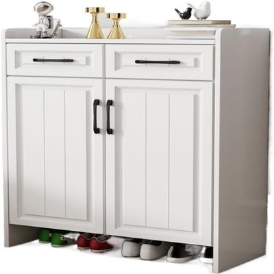 Large-Capacity Shoe Cabinet with Hat Stand, 60 x 35 x 85 cm, 2 Doors