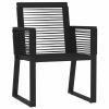 Tidyard 3-Piece Garden Dining Set for 2, Black view 3