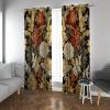 TOANGWALL William Morris-Style Blackout Curtains, Dark Chrysanthemum Pattern, 2 Panels, 140 x 175 cm view 1