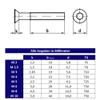 DIN 965 / ISO 14581 Countersunk Screw - Torx TX - A2 Stainless Steel (M8 x 10, 10 pcs.) view 3