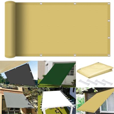 Sun Shade Sail 0.6 x 1 m, 98% UV Protection, Square, with Eyelets and Cord, No Drilling, Cream