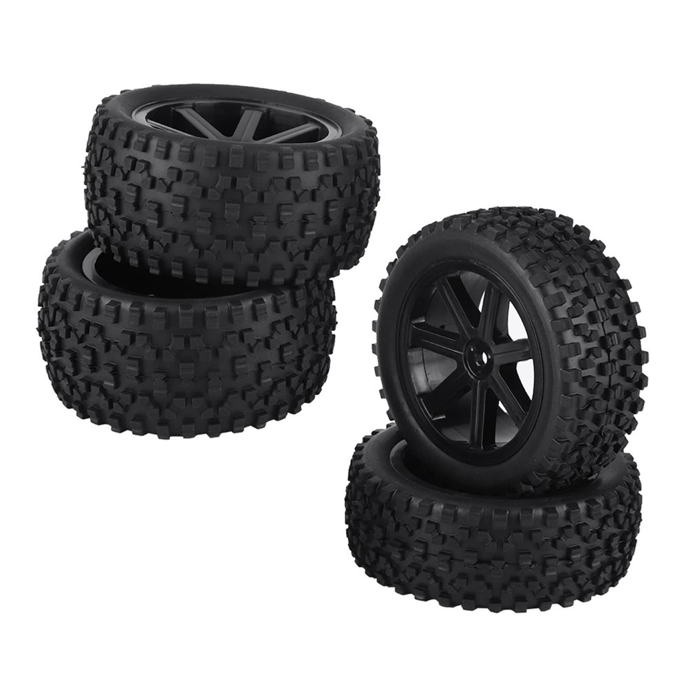 ZAWELIYO 4-Piece 1/10 RC Truck Rubber Tires for ZD Racing Crawler Car (2)