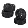 ZAWELIYO 4-Piece 1/10 RC Truck Rubber Tires for ZD Racing Crawler Car (2) view 1