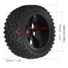ZAWELIYO 4-Piece 1/10 RC Truck Rubber Tires for ZD Racing Crawler Car (2) view 4
