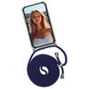 ONEFLOW Phone Lanyard Case for Samsung Galaxy S24+ – Detachable Strap, Twist Case, Blue/Silver view 1