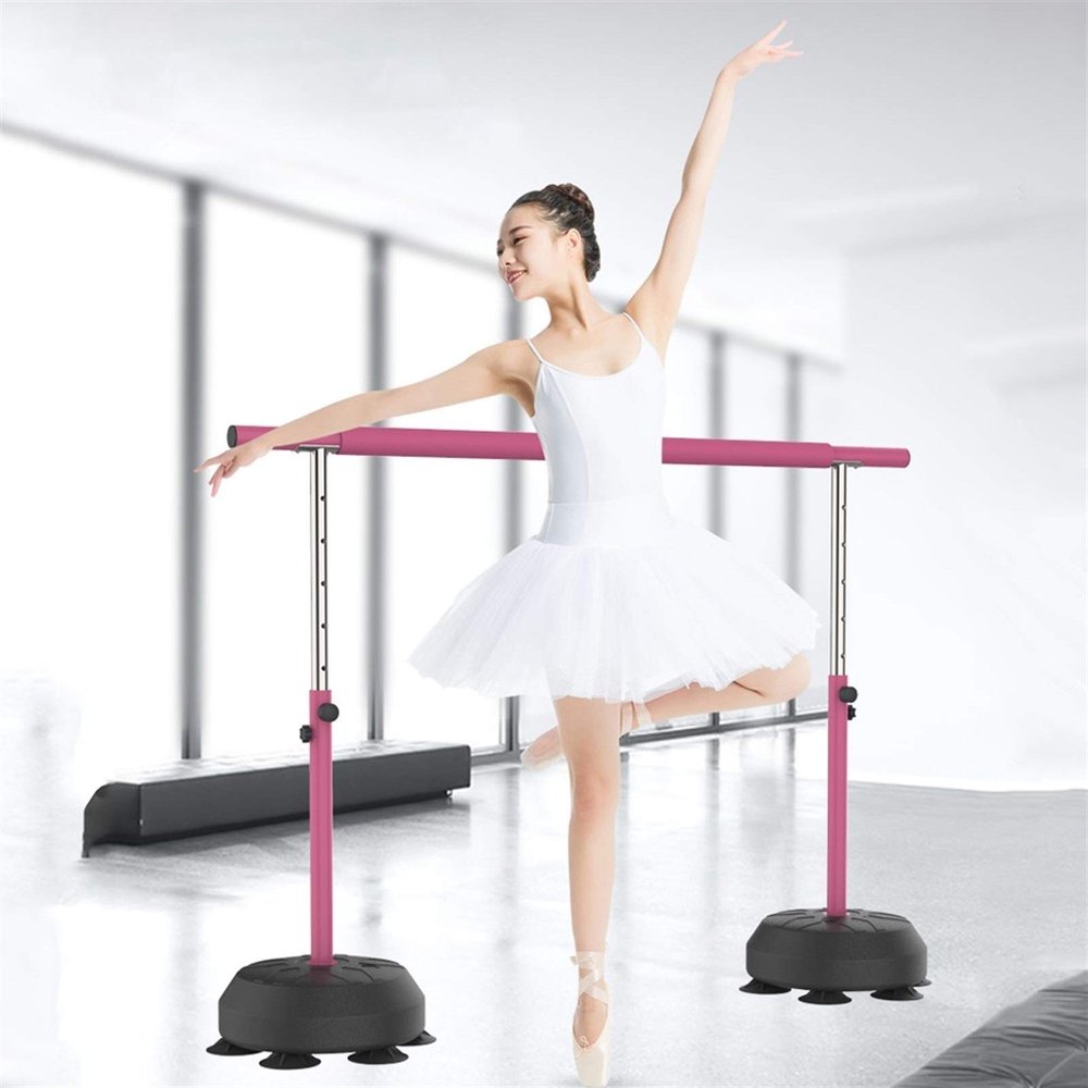 Double Portable Ballet Barre with Non-Slip Rubber Feet