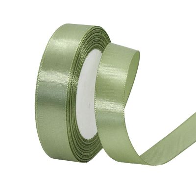 22 m Satin Ribbon, Sage Green, 20 mm Wide, Thick Decorative Ribbon for Gift Wrapping and DIY Crafts