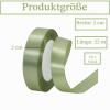 22 m Satin Ribbon, Sage Green, 20 mm Wide, Thick Decorative Ribbon for Gift Wrapping and DIY Crafts view 2