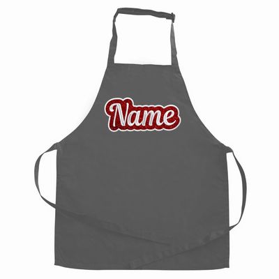Elefantasie Personalized Gray Apron with Glitter-Embroidered Name, Ages 3–6