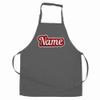 Elefantasie Personalized Gray Apron with Glitter-Embroidered Name, Ages 3–6 view 1