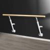Wall-Mounted Ballet Barre for Children and Adults, Height-Adjustable, White, 1 m view 3