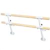 Double Ballet Barre, 100/150 cm Wall-Mounted Ballet Barre for Home, Living Room, Dance Studio, Adults and Children, Stretching (Size: 100 cm, Color: White) view 1